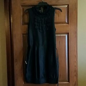 Black silk dress